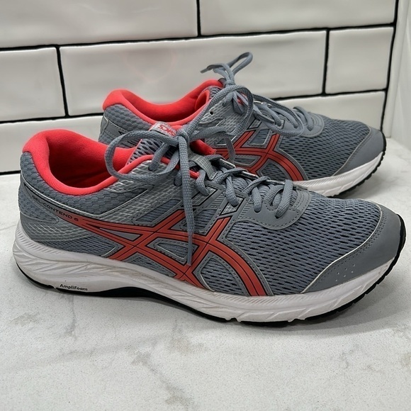 Women's ASICS GEL-Contend 6 Running Sneaker Sheet Rock/Diva Pink 8.5 - Picture 4 of 16